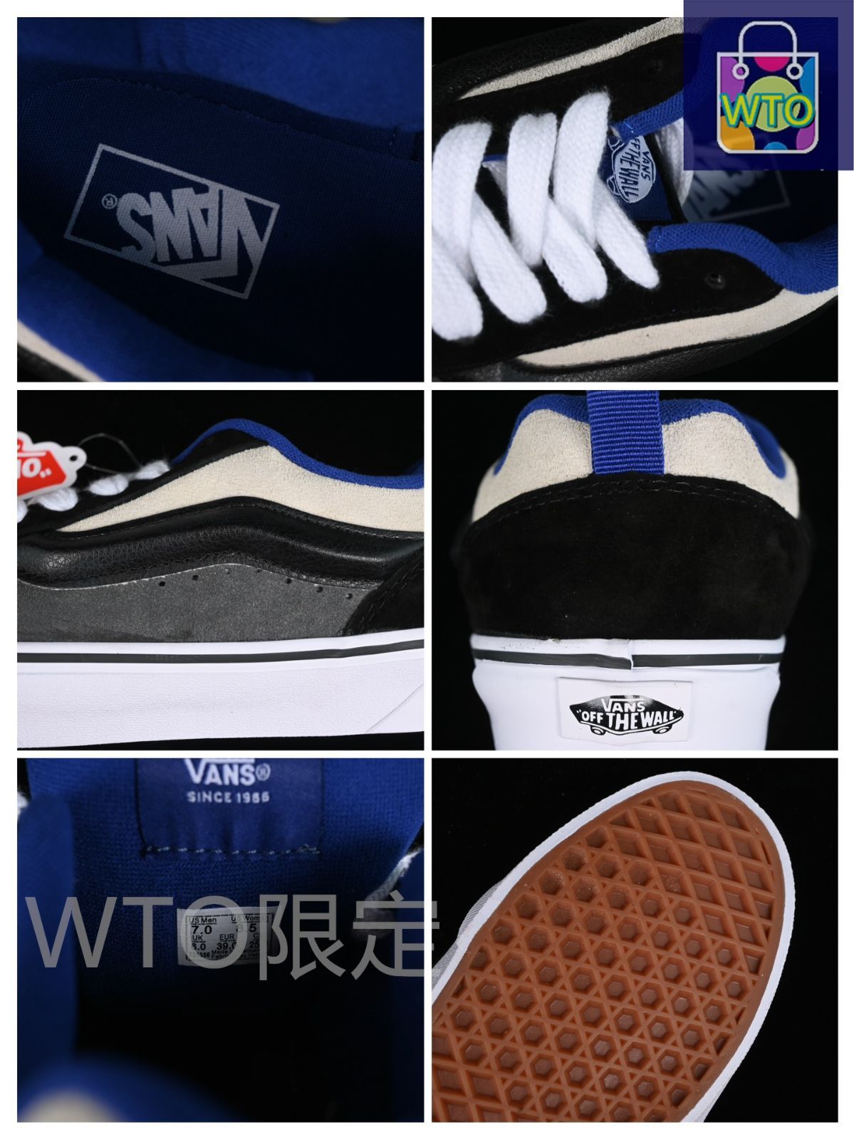 随時更新中！ 今日 Vans Classics Knu Skool 范斯公式 ブラックグレーホワイトのパンシューズ VN000B07BAD 送料無料 在庫 の な価格です -WTO輸入2 レッスン