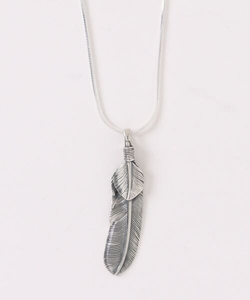 925シルバートップ　フェザー　ネックレス　 bla-necklace-f008  その他9  FREE (FREE)