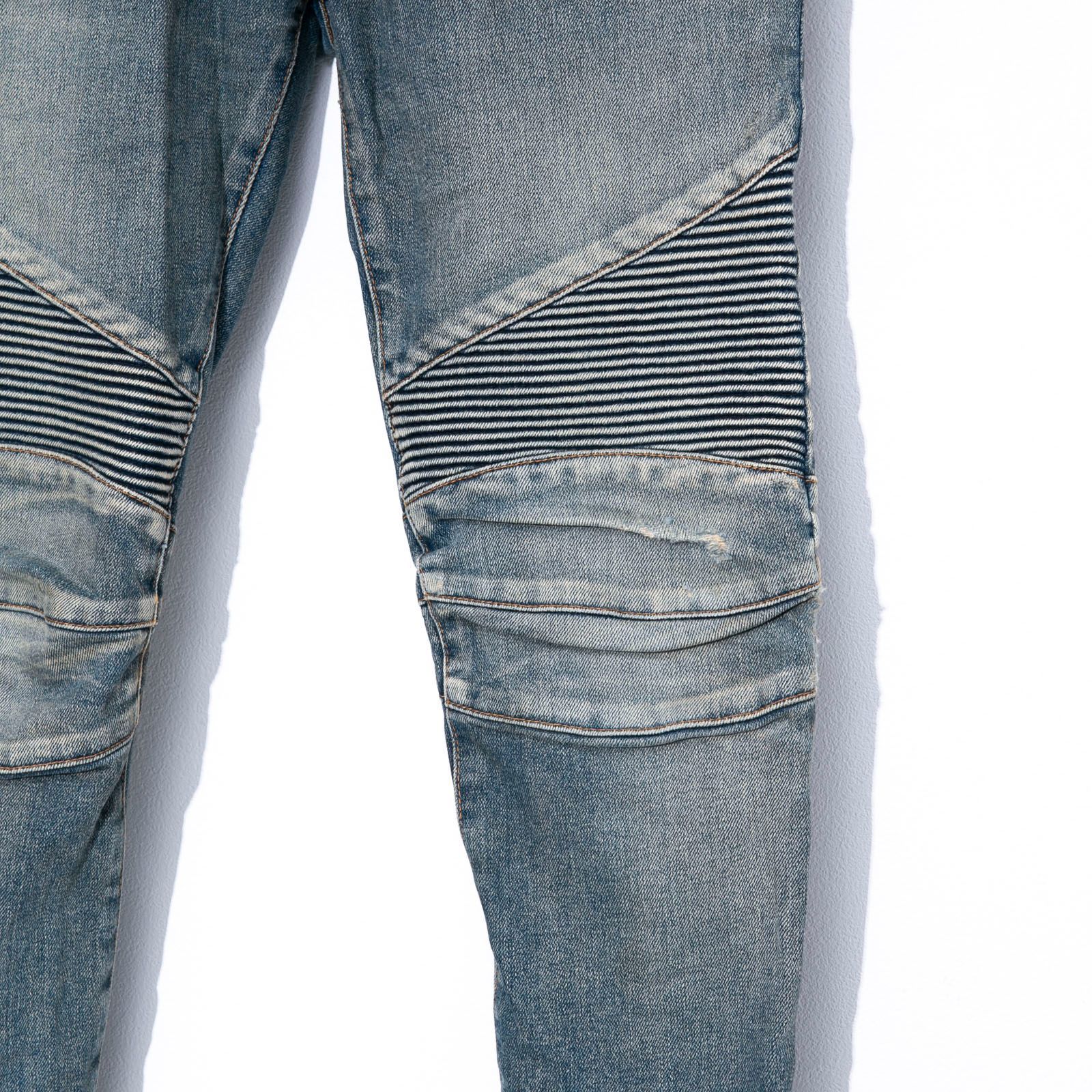 BALMAIN バルマン ジップフライ ストレッチ バイカー スキニーデニム