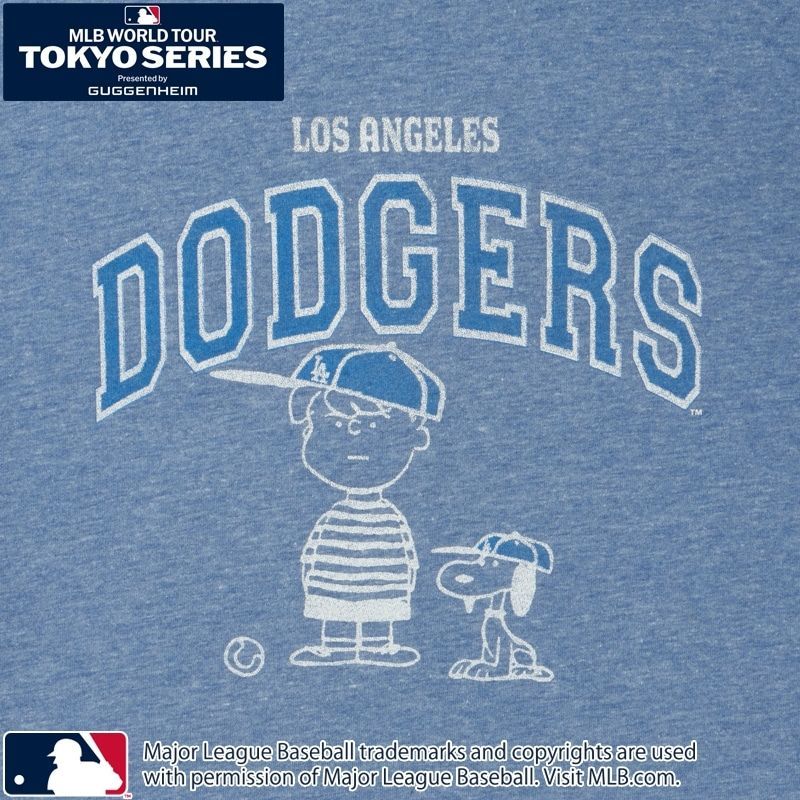 MLB PEANUTS ドジャース　長袖Tシャツ ロンT スヌーピー　大谷翔平 大谷翔平選手×ドジャースファン必見！】スヌーピーが