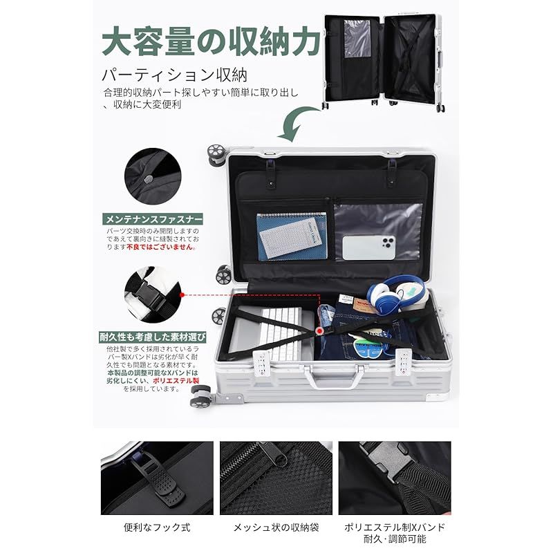 WanderMore] スーツケース キャリーケース キャリーバッグ 機内