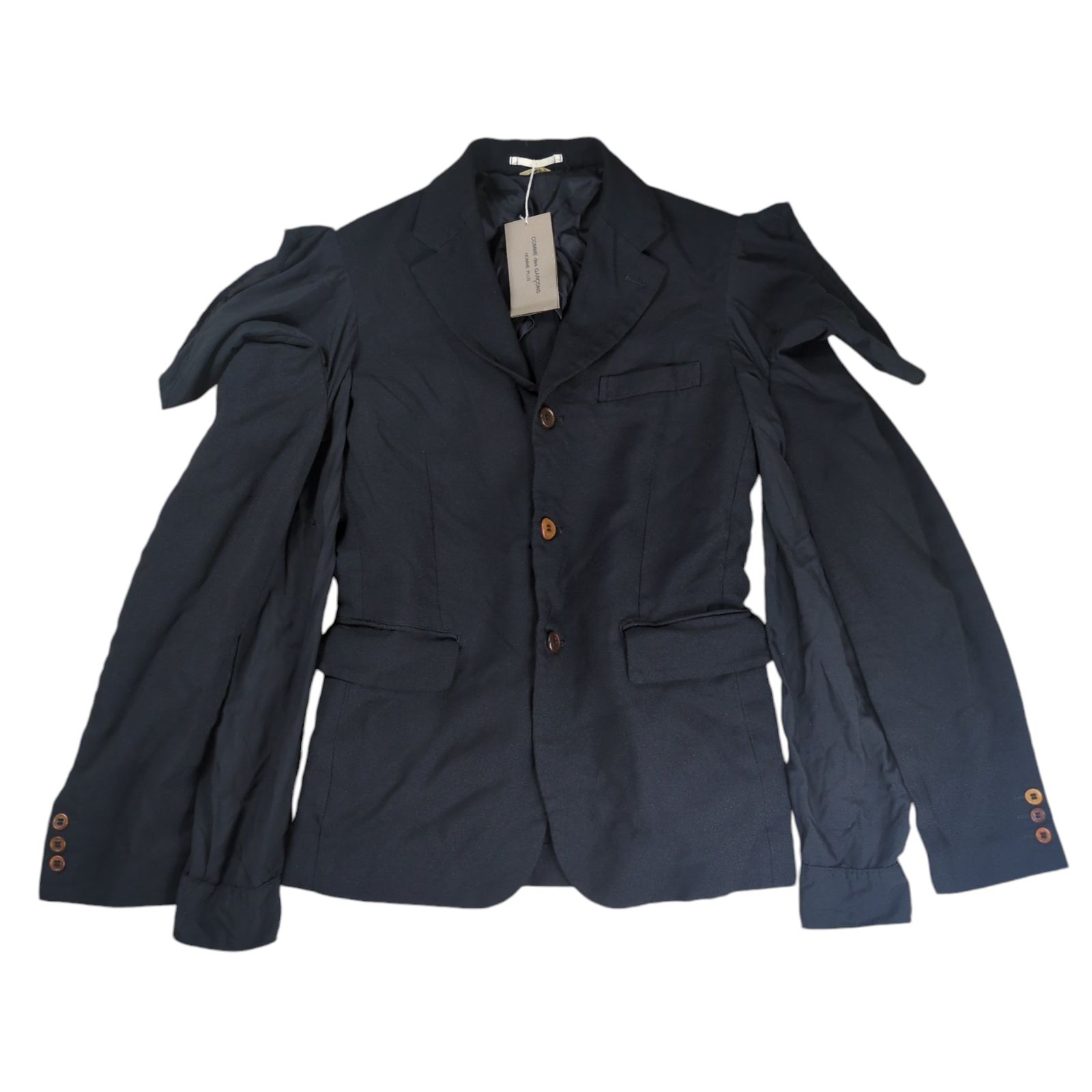 COMME des GARCONS HOMME PLUS 2024SS ポリエステル縮絨 ドッキング 3WAY テーラードジャケット