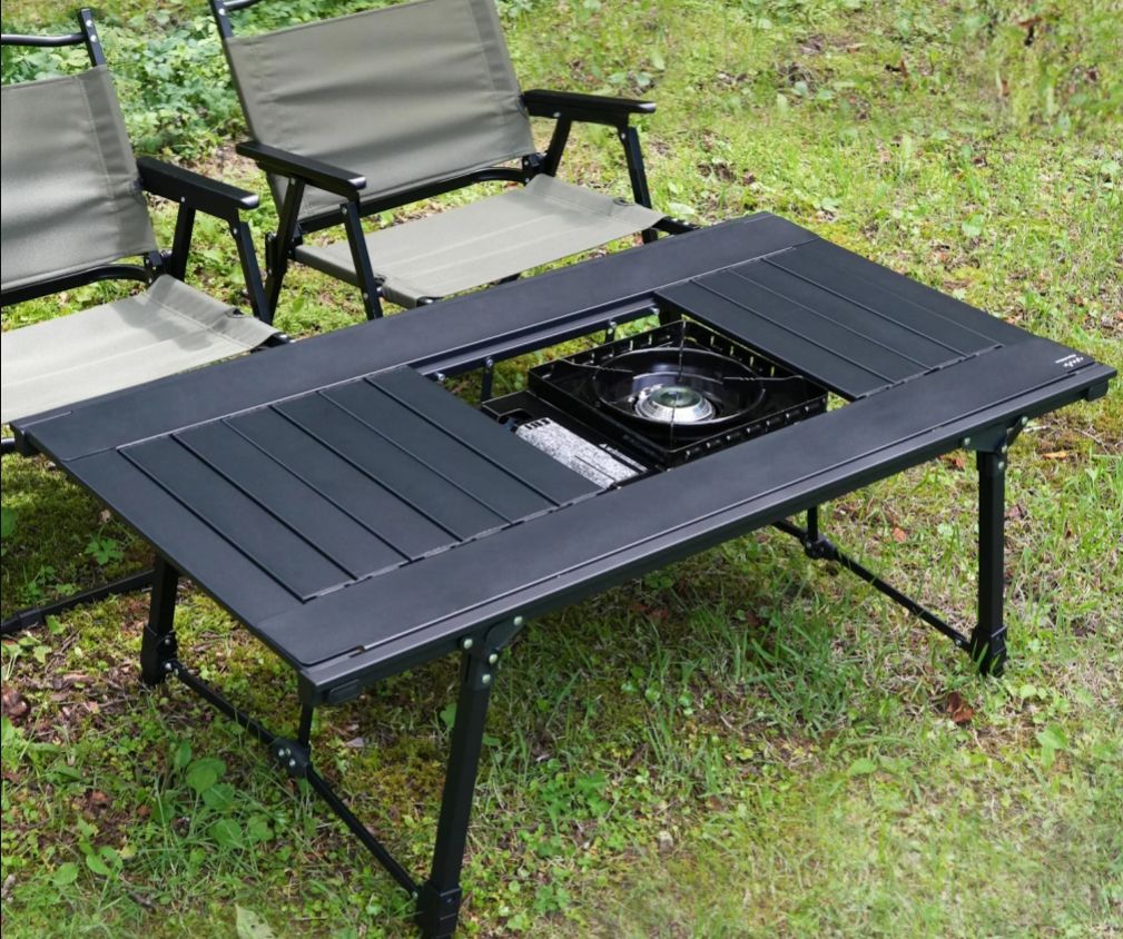 前に Alpen Outdoors アルミユニットテーブル110 AC003