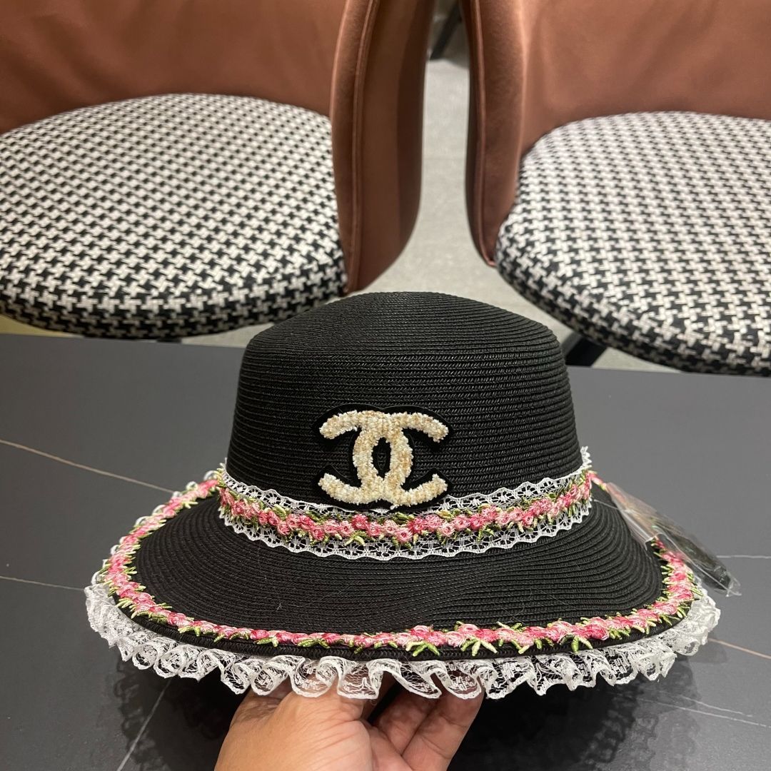 今日特価】CHANEL 2025 新 麦わら リゾート風 帽子 - メルカリ
