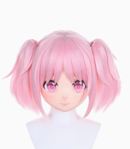 全頭マスク カツラ付き ロック付き NO.315 ドール ヘッドロリータ人形 コスプレ 変身 仮装 着ぐるみ kigurumi 二次元