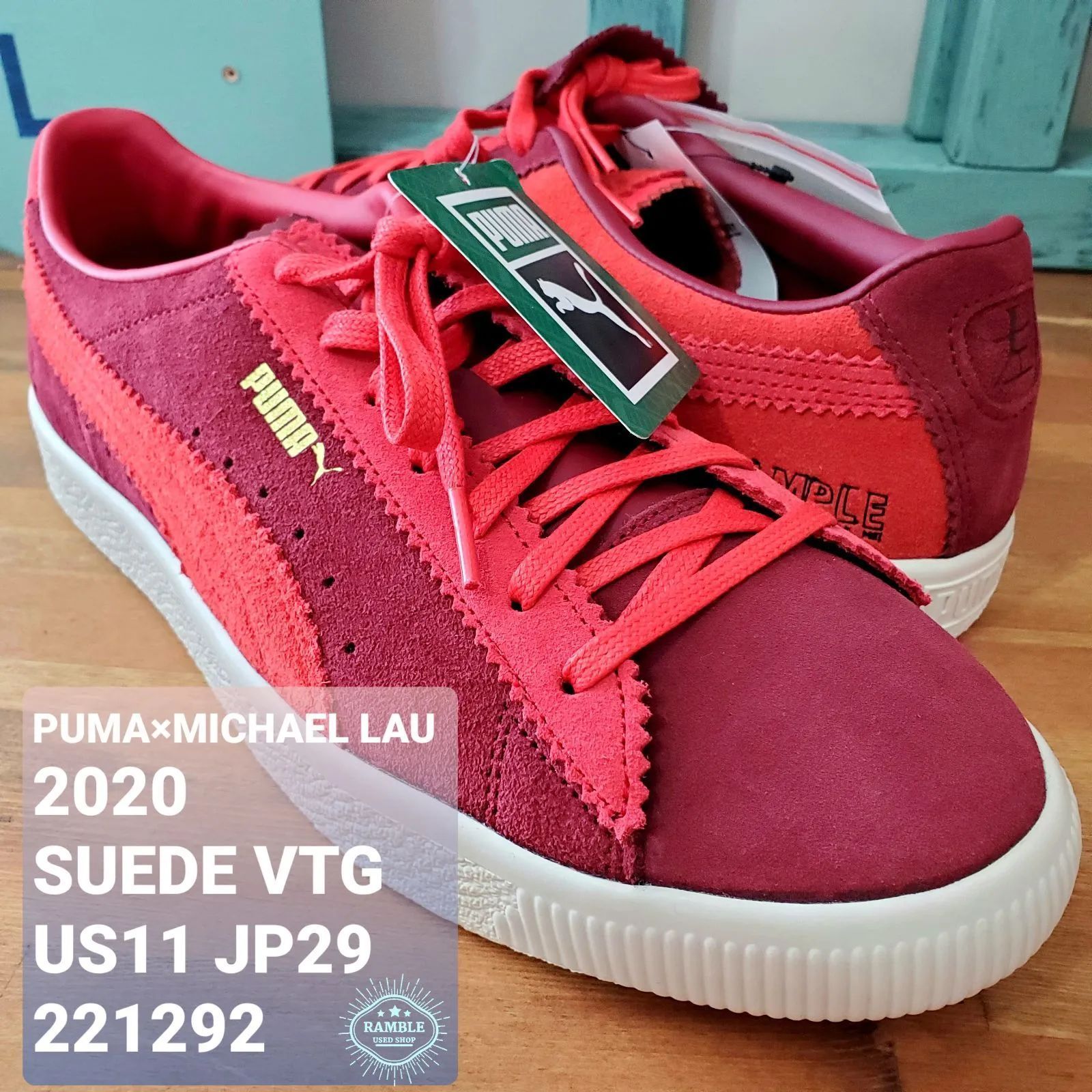 PUMA×MICHAEL LAU プーマ×マイケルラウ□未使用 20年 SUEDE VTG 本革