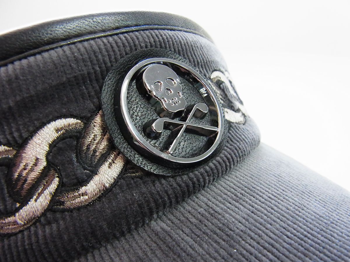 チェーン柄サークルスカルロゴサンバイザー MLF-3C-FC16