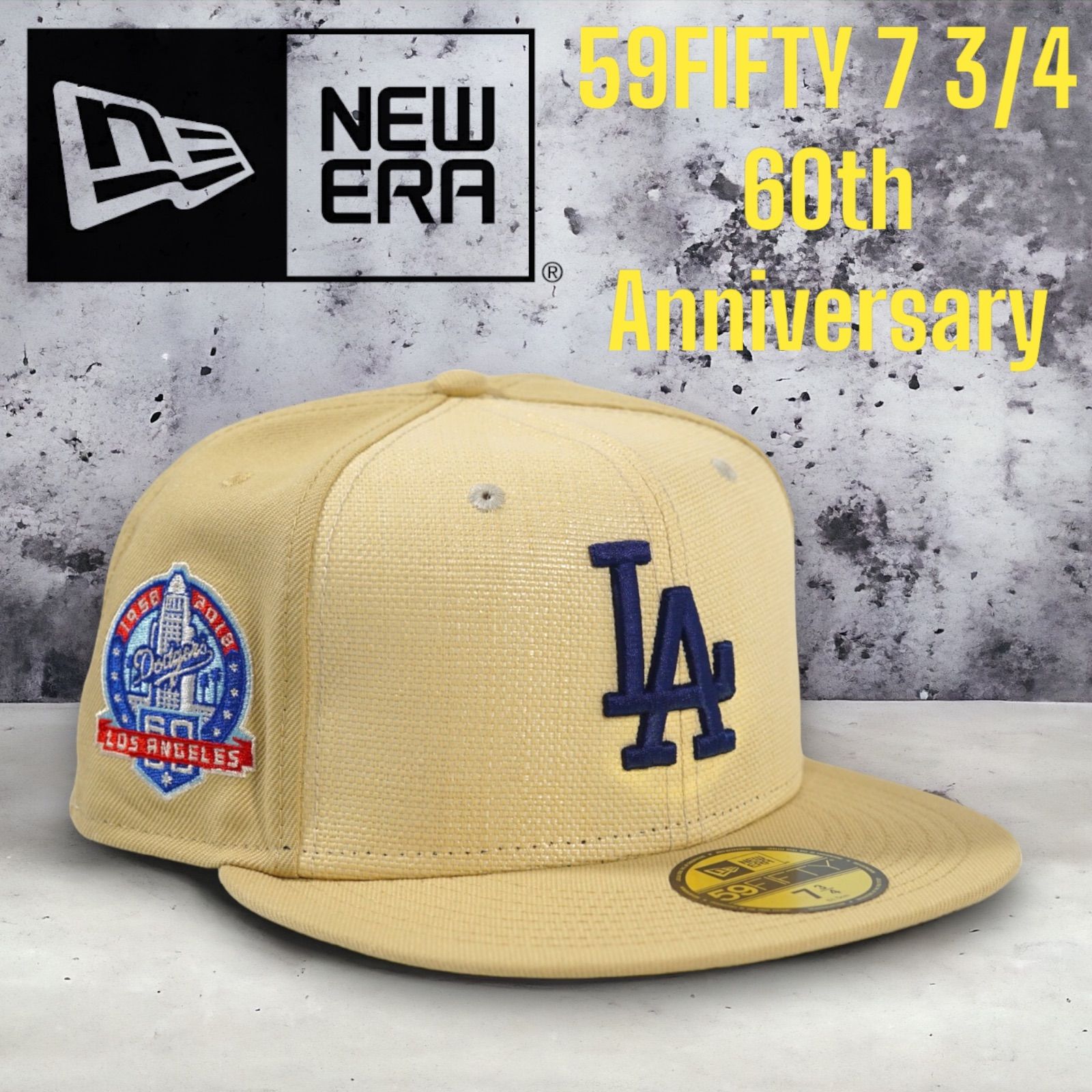 ○ New Era Los Angeles Dodgers 60th Anniversary Raffia Front Vegas