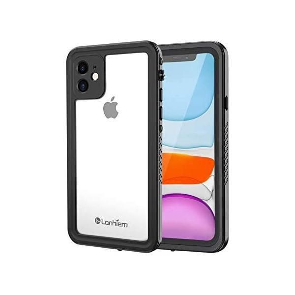 Lanhiem iPhone 11 防水ケース iPhone 11ケース(6.1インチ)完全防水 IP68米軍規格 (黒 iphone 11)