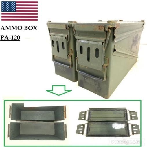 米軍放出品　アンモボックスアン モ缶 弾薬箱W22xH37xD47 楽天市場】アンモボックス 実物の通販