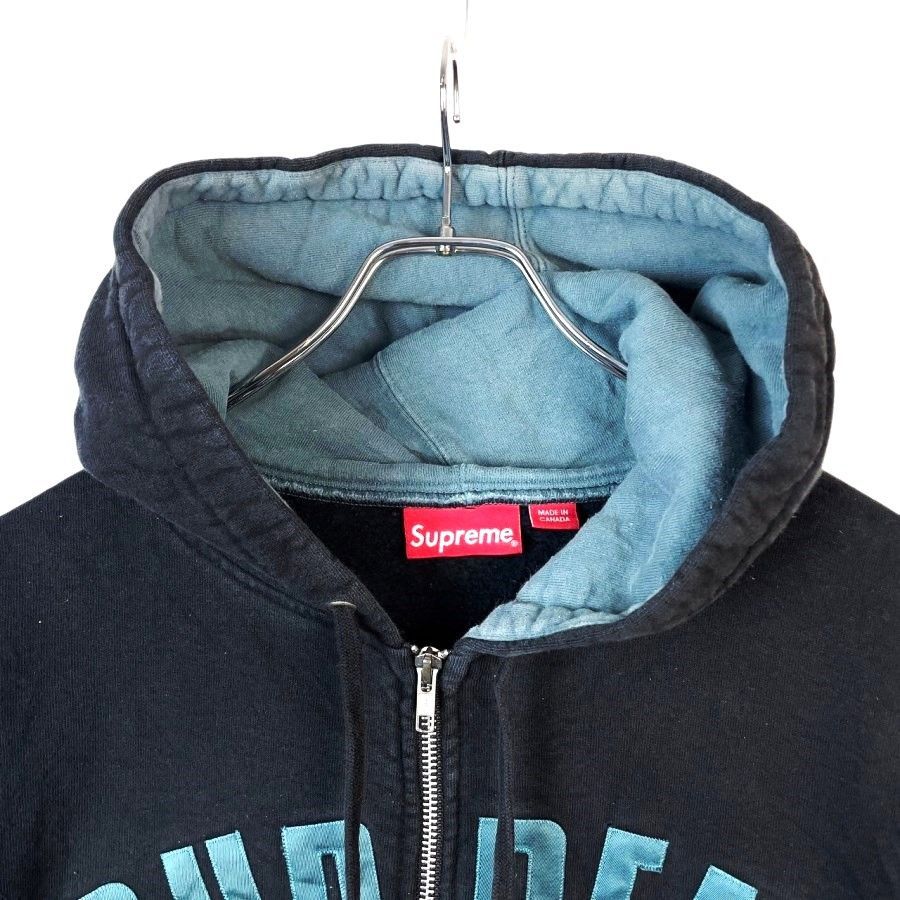 SUPREME シュプリーム アーチロゴジップフーディ 2010 SUPREME Arc Logo Thermal Zip Up Hoodie 黒 L シュプリーム