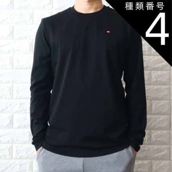 種類4:BLACK（ブラック）/L ディーゼル ロンT 長袖 Tシャツ