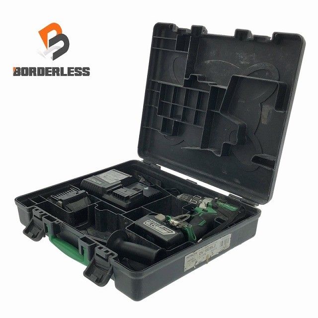 品 HITACHI 日立工機 18V 13mm コードレス振動ドライバドリル DV18DBL2 バッテリー2個 18V 6.0Ah 充電器付 穴あけ