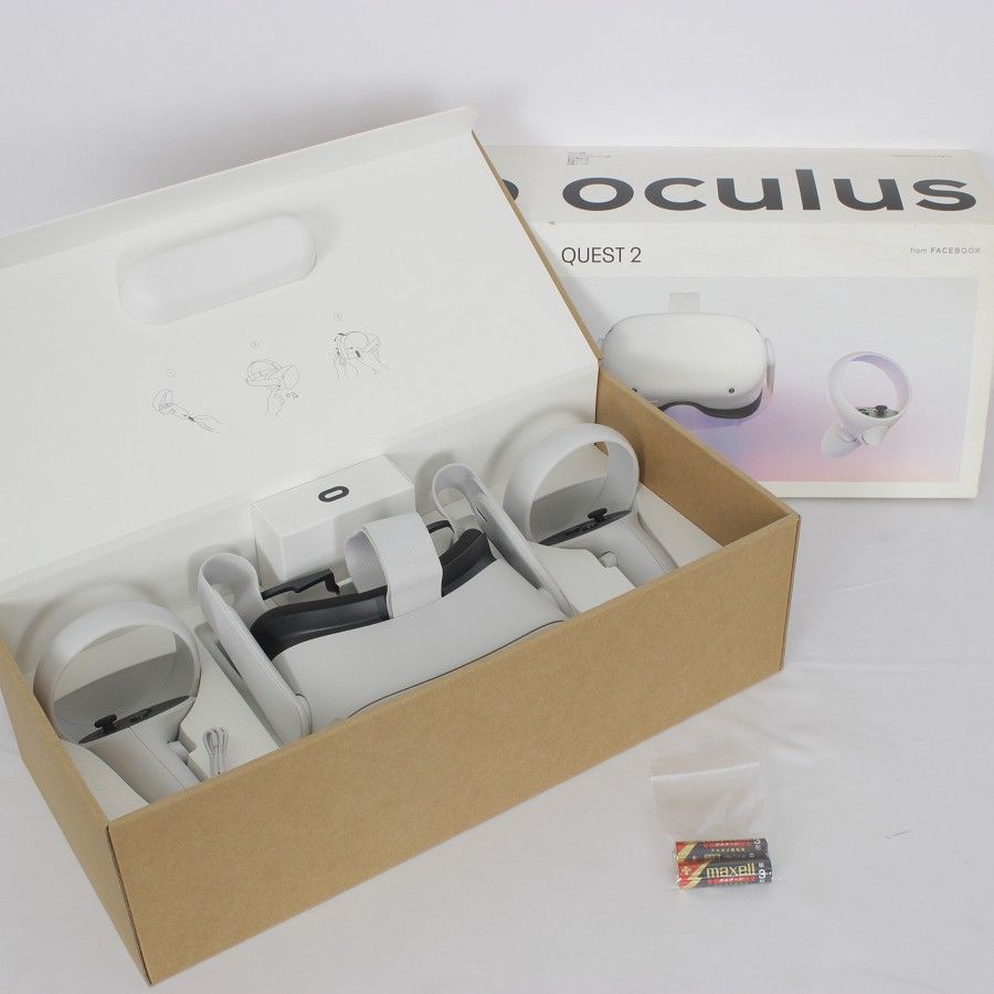 【美品】 Quest2 64GB VR ヘッドマウントディスプレイ ヘッドセット オキュラスクエスト2 301-00352-01 メタ 本体 Oculus Quest2 64GB VR ヘッドマウントディスプレイ ヘッド