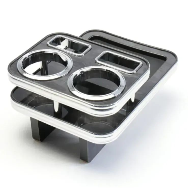 メーカー直送 デリカD 5 CV1~5W前期 フロント用 黒木目 ブラックウッド スリーピース オリジナル 自動車用 センターテーブル ドリンクホルダー 付き コースター付属 ThreePiece!エンブレム付属 フロント テーブル