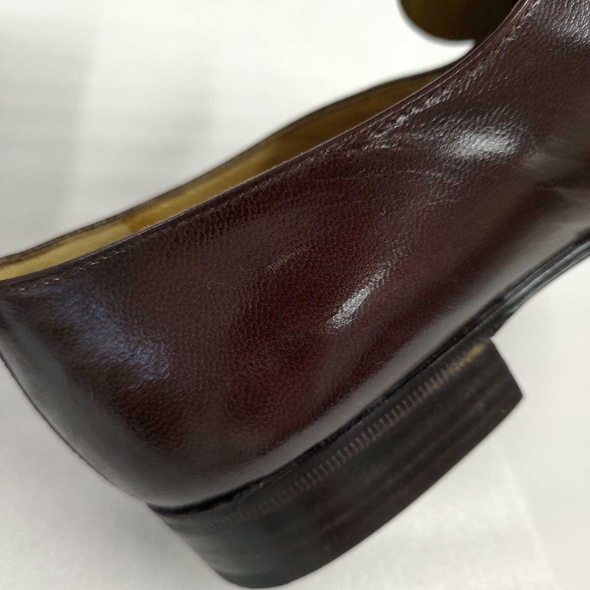 MORESCHI ローファー クロコダイル シューズ イタリア製 ドレスシューズ 革靴 6.5(24.5cm)ブラウン 20411 メンズ モレスキー