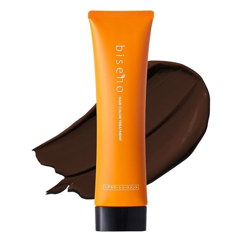【オーガニック 白髪ケア】biseno ヘアカラートリートメント ダークブラウン 150g(約1か月分) ジアミンフリー レディース メンズ フローラルの香り 植物由来 0