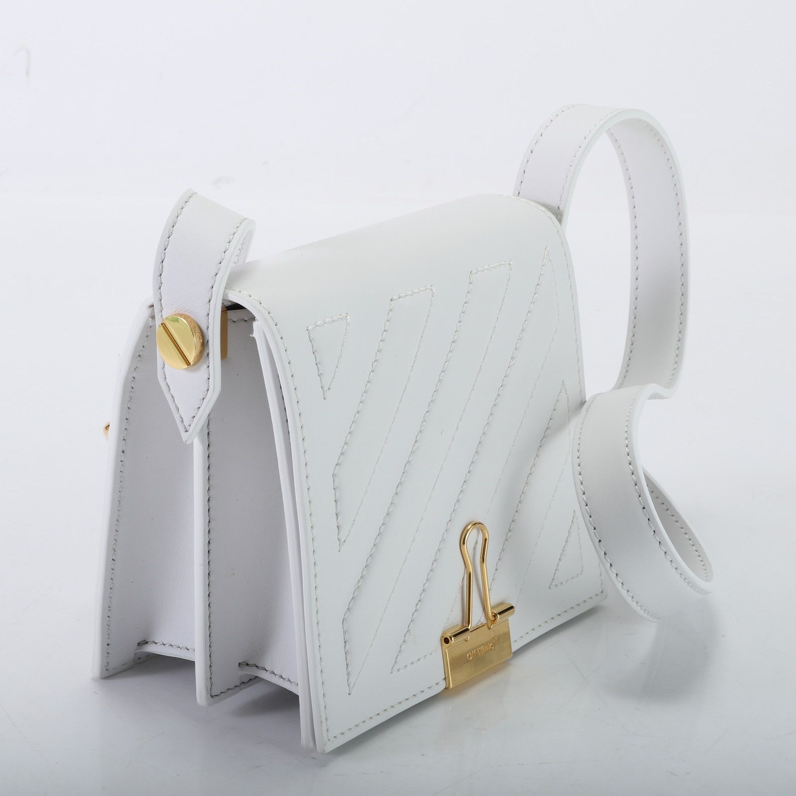 極美品 OFF WHITE オフホワイト ショルダーバッグ 斜め掛け ハンド 