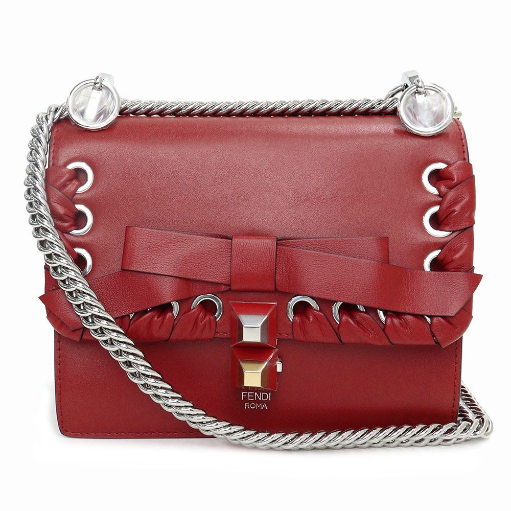 フェンディ FENDI ミニ キャナイ 2way チェーン ショルダーバッグ 斜め 