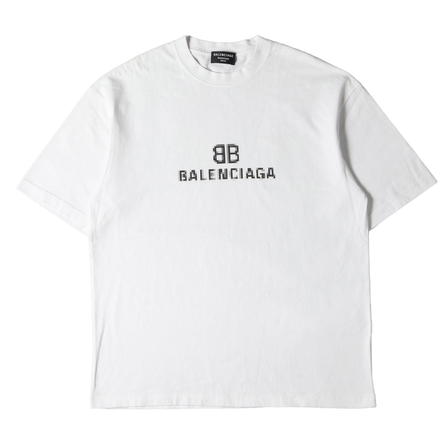 BALENCIAGA バレンシアガ Tシャツ サイズ:XS 2021年製 ピクセル ロゴ ワンポイント BB Pixel Medium Fit Tee  612966 TKVI7 クルーネック 半袖 WARDROBE UNISEX ユニセックス - メルカリ