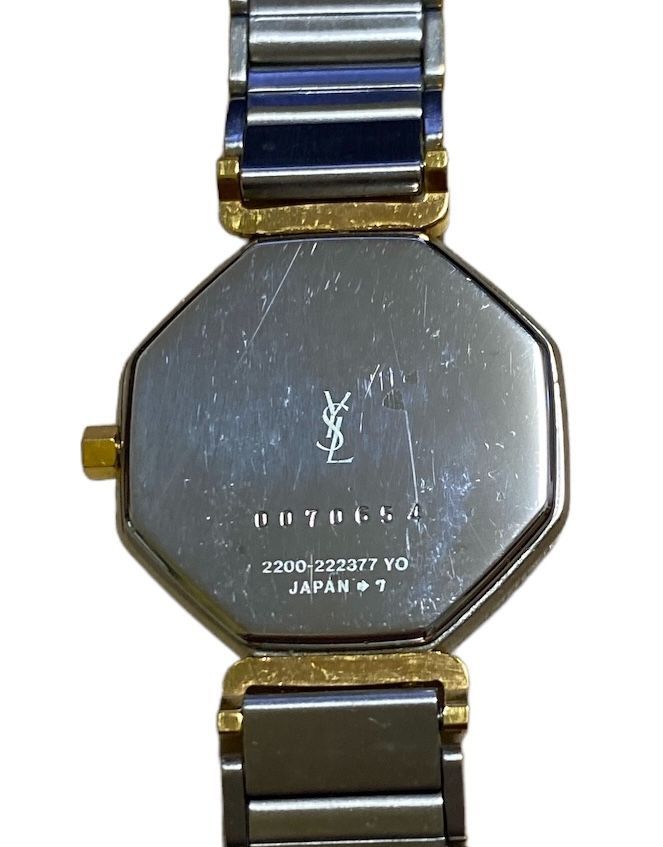 YVES SAINT LAURENT イヴ・サンローラン オクタゴンケース クォーツ 