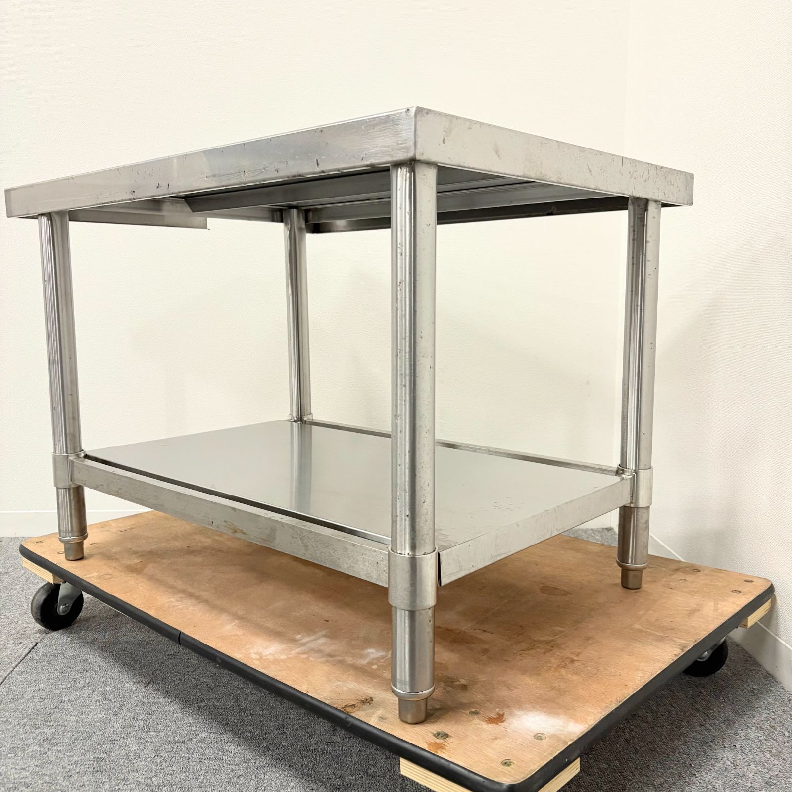 ステンレス作業台|幅750mm×奥行535mm×高さ530mm|業務用|厨房機器|台|棚|テーブル|1391