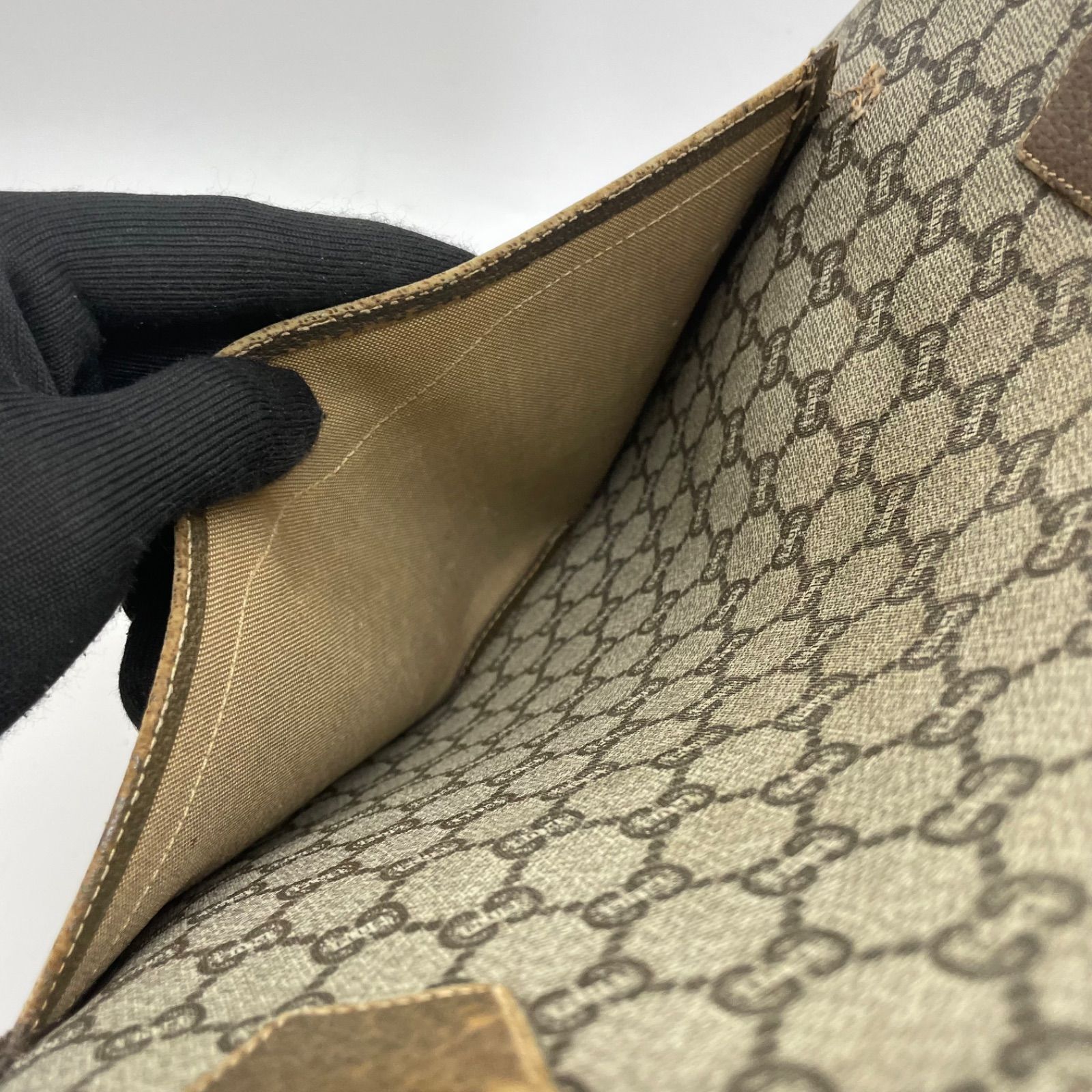 2393 GUCCI グッチ トートバッグ スプリーム GG PLUS シェリー