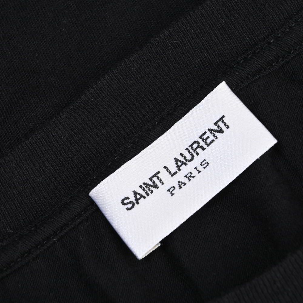 Saint Laurent Paris イラストプリント クルーネック Tシャツ