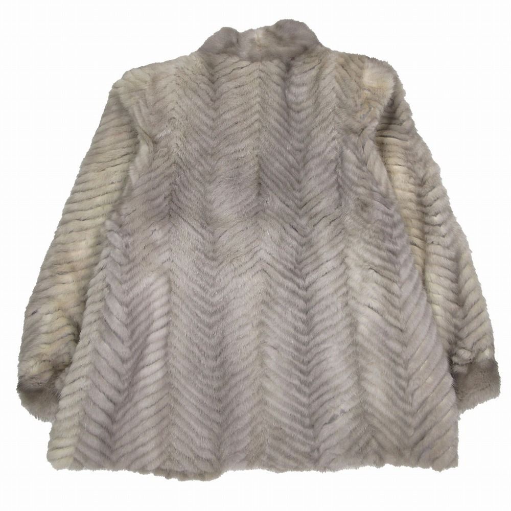 SAGAMINK サガミンク 銀サガ クロスミンク 本毛皮 リアルファー ハーフ