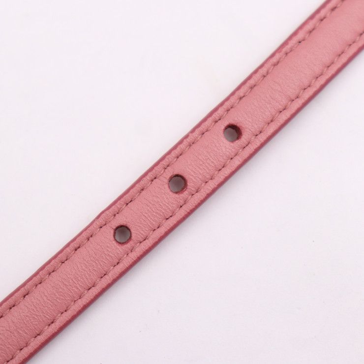 MIUMIU ミュウミュウ ブレスレット 51B094 レザー クリスタル ROSA