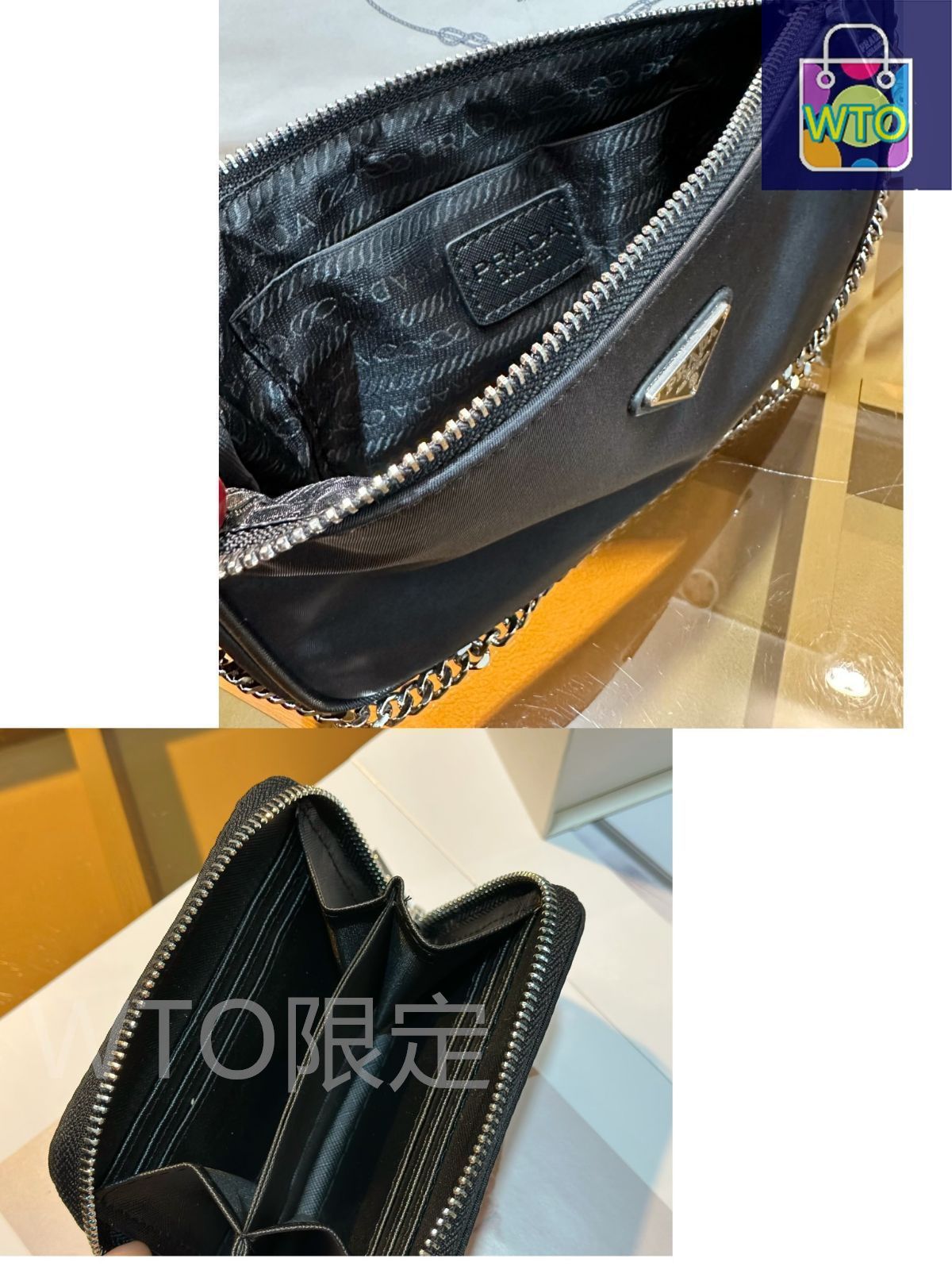 極美品 プラダ PRADA ショルダーバッグ ハンドバッグ 財布 3点