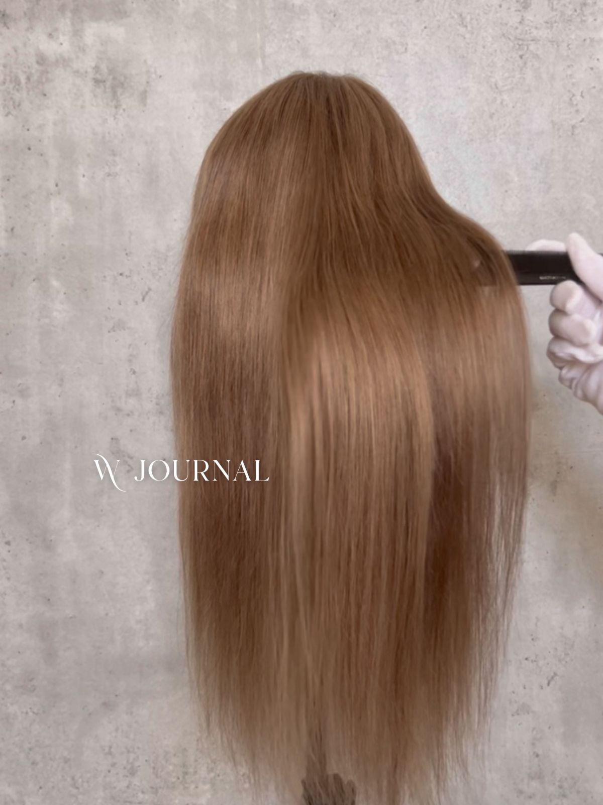 人毛100％フルウィッグ アッシュブラウン｜自然なもみあげ 耳掛けできる｜ロング｜オープン記念 先着3名