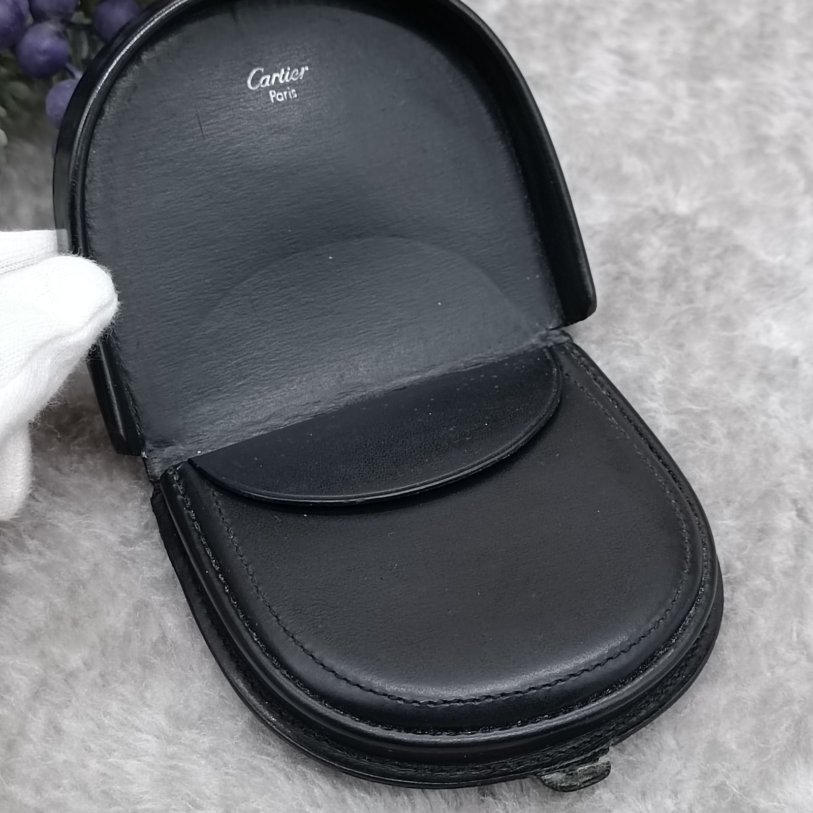 Cartier パシャ カーフスキンレザー ケース 小銭入れ ブラック Cartier パシャ カーフスキンレザー コインケース 小銭入れ