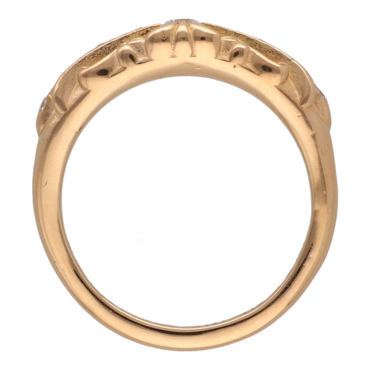 クロムハーツ クラッシックオーバルクロスリング パヴェ 18号 クロム