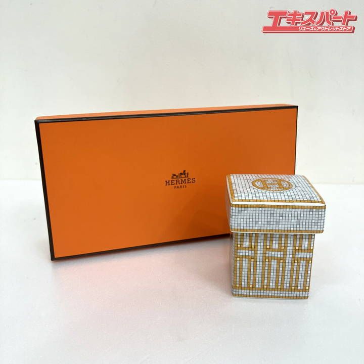 エルメス HERMES モザイク 24 ヴァンキャトル シュガーボックス ミニボックス 蓋付き 小物入れ ケース ミスマ店