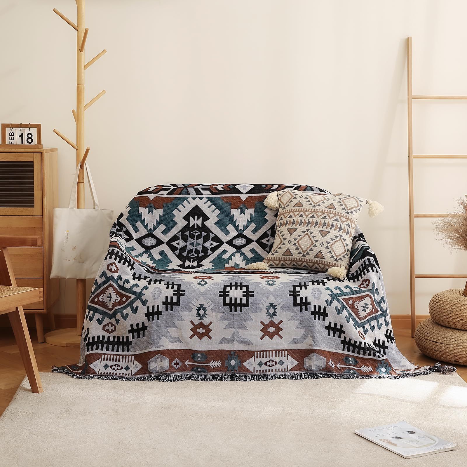 Color シドニー_Size 180*300cm CHOZAN マルチカバー ソファーカバー 北欧 リバーシブル 多機能 ブランケット レジャーシート 毛布 ラグ テーブルクロス ベッドカバー ひざ掛け キャンプブランケット ピクニックマット マルチカバー