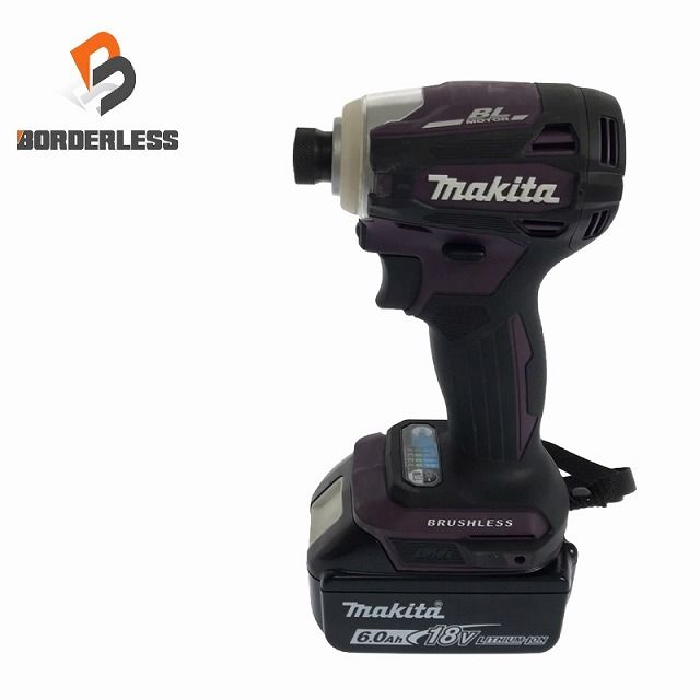 ☆極美品☆makita マキタ 18V 充電式インパクトドライバ TD172D 紫/パープル バッテリー1個(18V 6.0Ah) 電動工具 締め付け  94277 - メルカリ