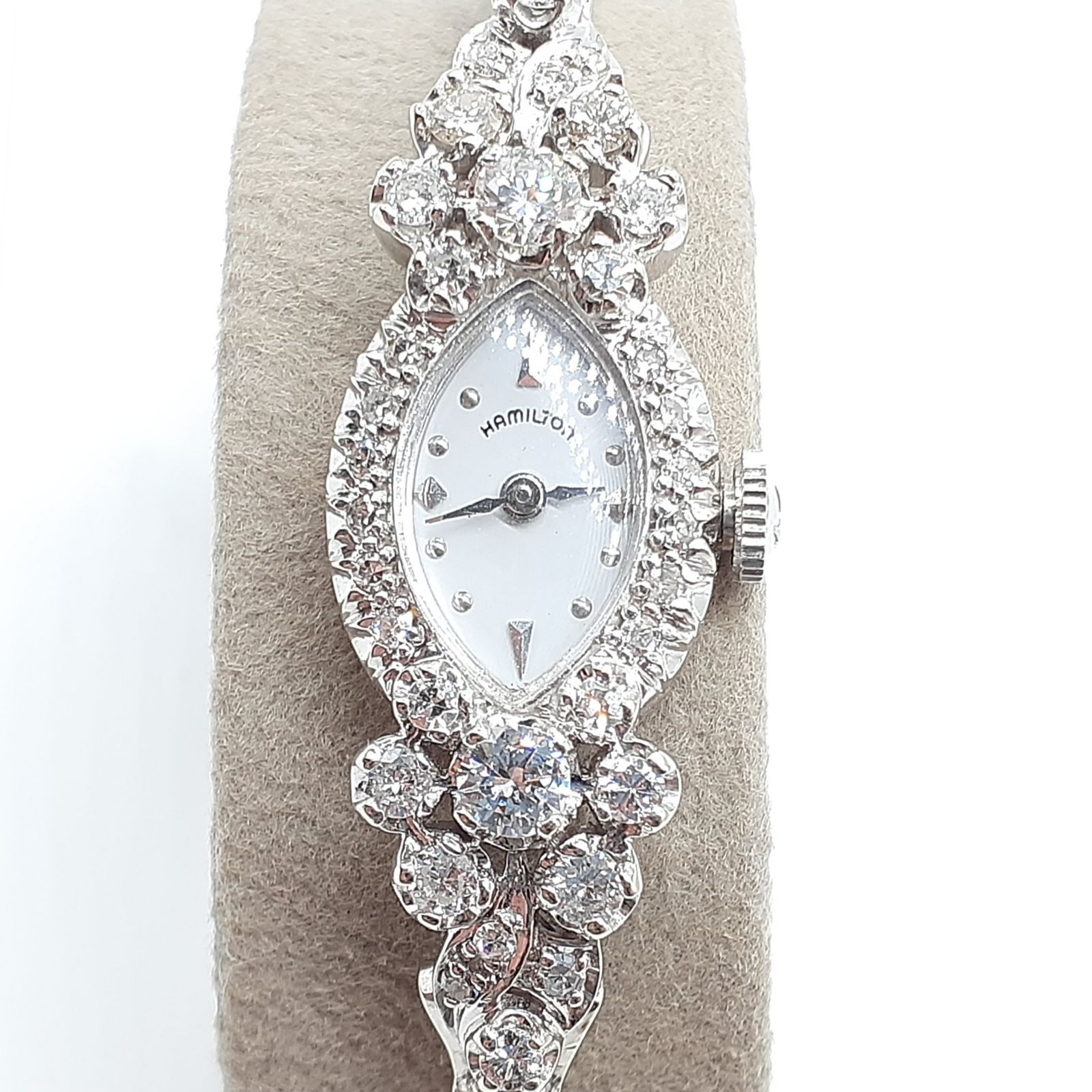 HAMILTON ハミルトン 腕時計 K14WG ダイヤモンド 約4.6ct ヴィンテージ テニスブレスレット ホワイトゴールド ジュエリー  ヴィンテージ 手巻き 機械式 - メルカリ