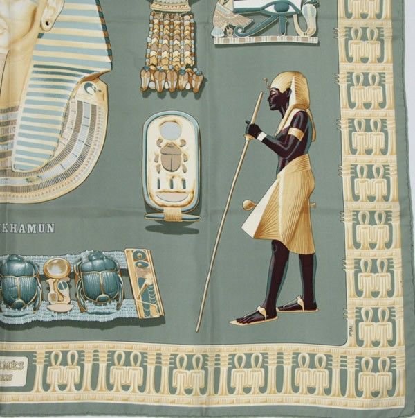 HERMES カレ90 TUTANKHAMUN シルクスカーフ エルメス HERMES エルメス スカーフ カレ90 TUTANKHAMUN ツタンカーメン
