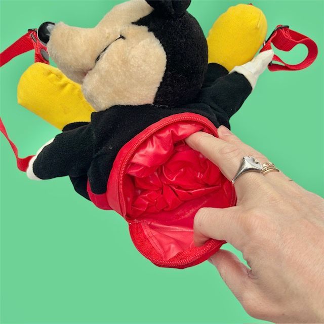ディズニー Disney ミッキー レトロ ぬいぐるみ ウエストポーチ リュック Vintage☆Mickey Mouse☆ミッキーマウス☆Back Pack☆バック