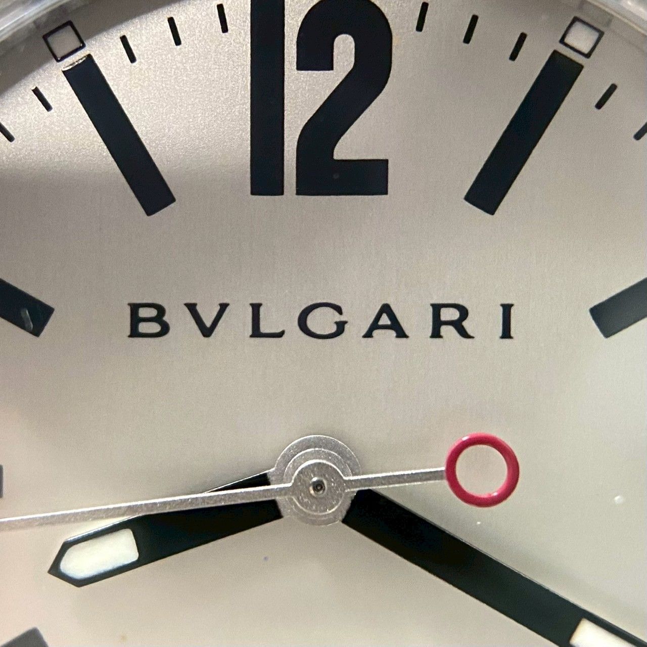 BVLGARI】AL38TA アルミニウム クォーツ デイト ホワイト/白文字盤 