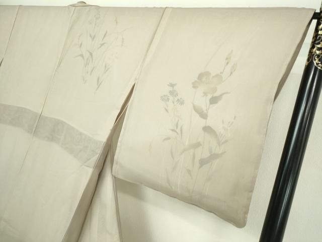 平和屋着物▽訪問着　無双　紗袷　紗×絽　草花文　正絹　逸品　DAAW9393sf 平和屋着物▽訪問着 無双 紗袷 紗×絽 草花文 正絹 逸品 DAAW9393sfの