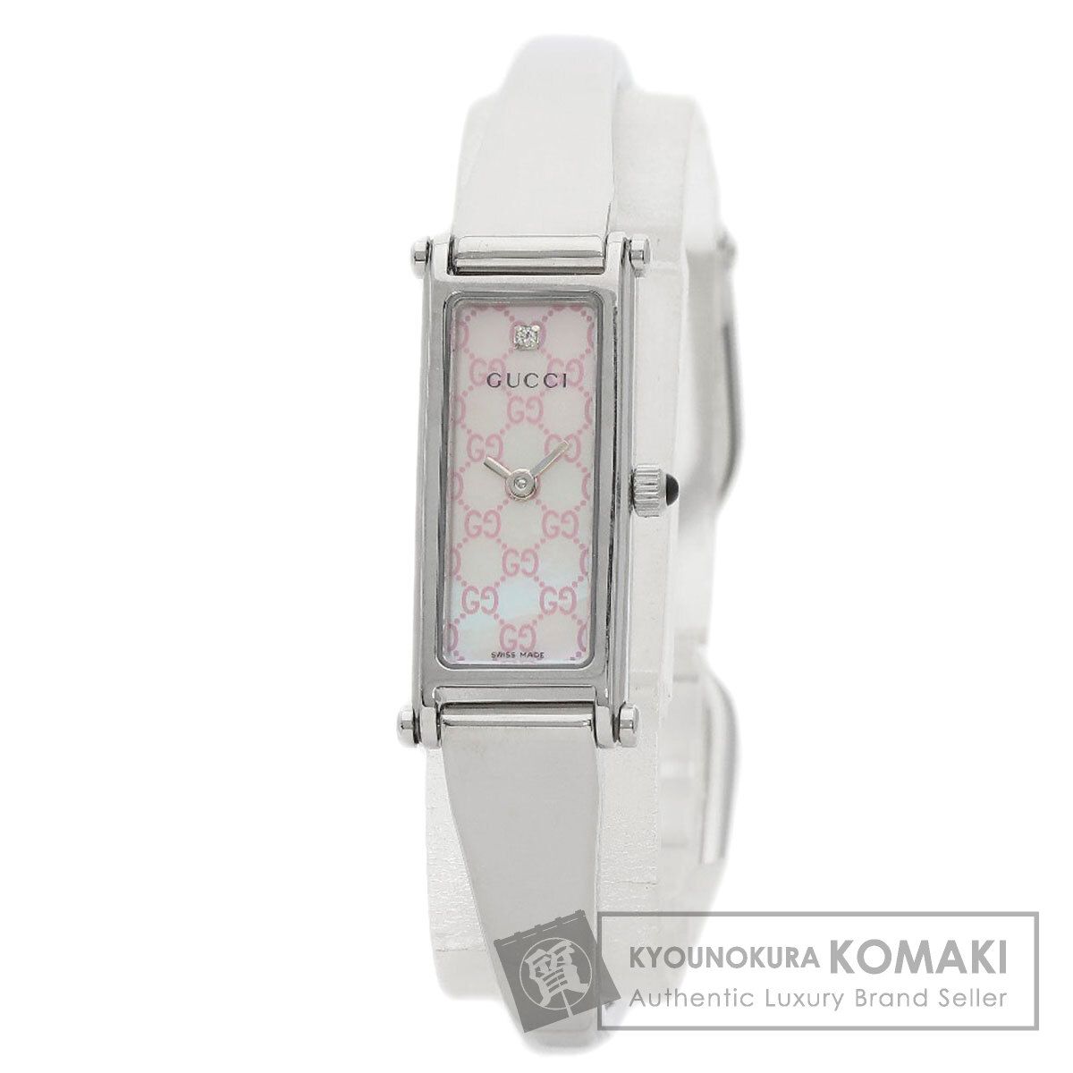 GUCCI グッチ 1500L GG スクエアフェイス バングル 腕時計 SS SS レディース