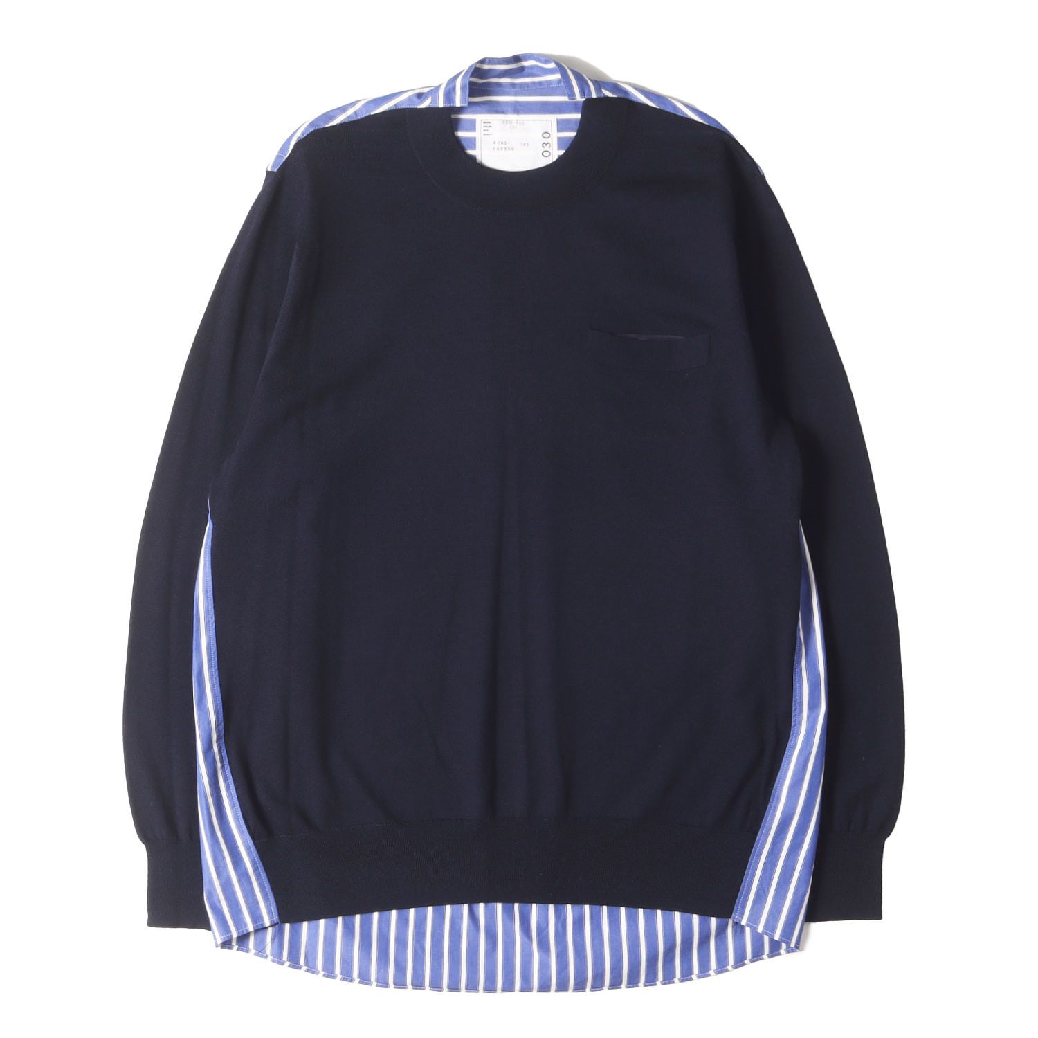 SACAI ネイビーパネルシャツ SACAI ネイビーパネルシャツ - メルカリ