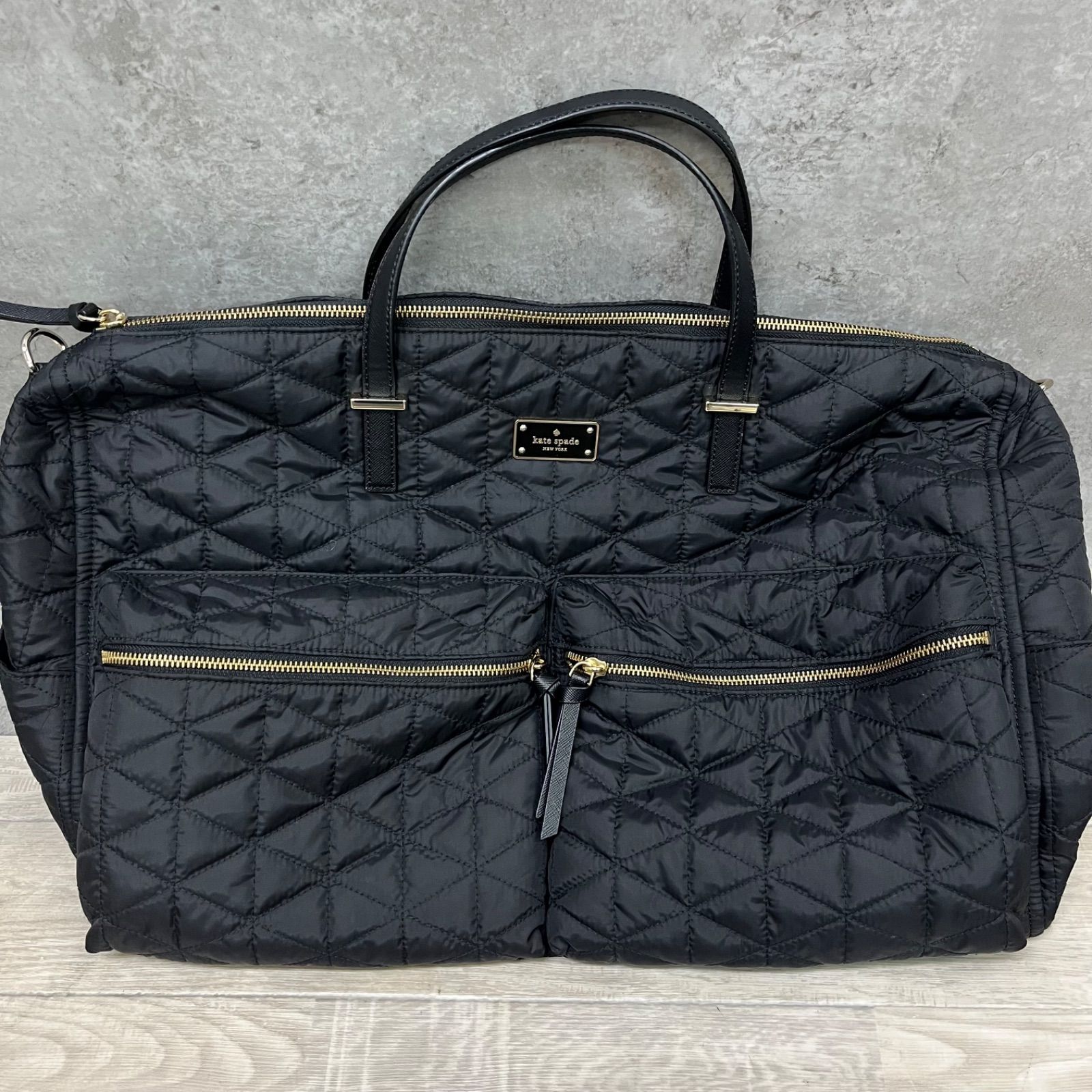 ほぼ未使用 kate spade ケイトスペード ボストンバッグ キルティング 