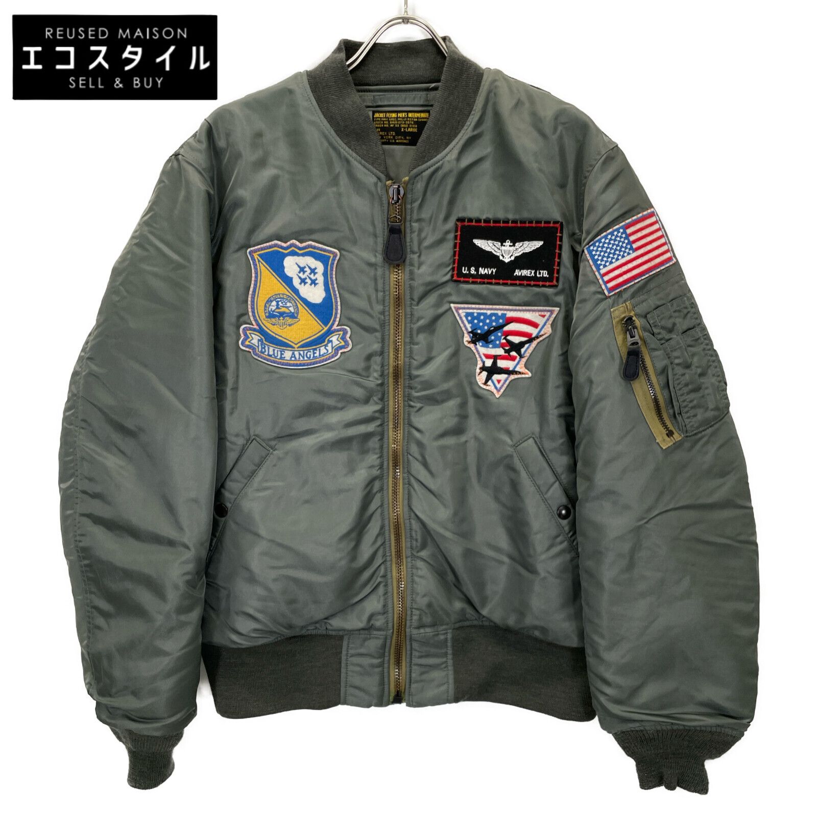 AVIREX アヴィレックス 6112184 REMAKE MA-1 BLUE ANGELS フライト