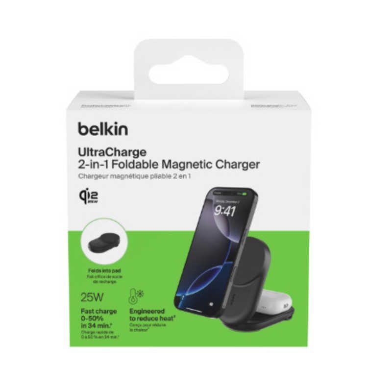 未開梱 BELKIN UltraCharge Qi2 25W 2-in-1 折りたたみ式マグネット充電器 ラウンド型 ブラック WIZ039dqBK CHRISTIANNAURATH_COM_BR