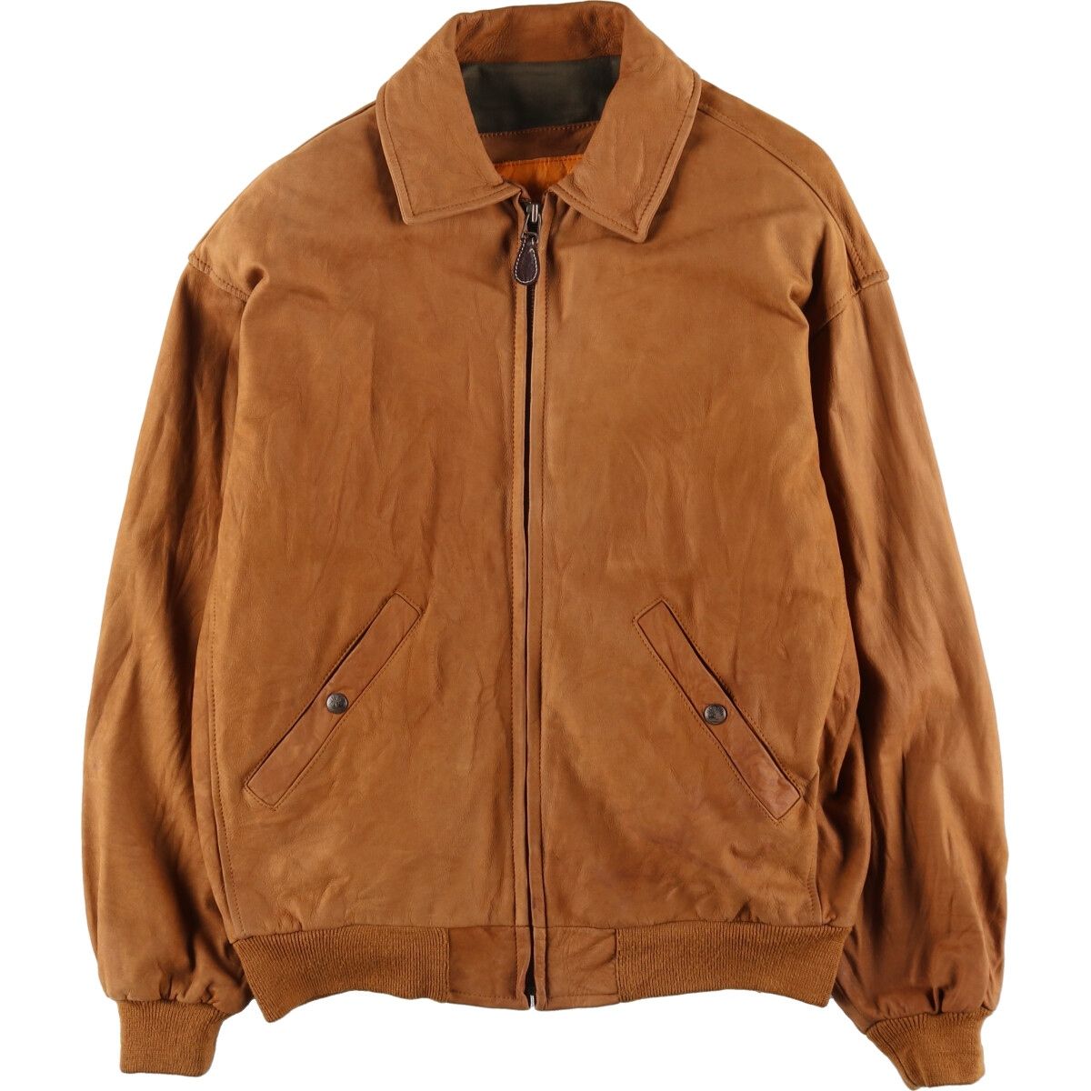 古着 ティンバーランド Timberland WEATHERGEAR WATER RESISTANT LEATHER レザーブルゾンタイプ メンズS相当 /eaa491820