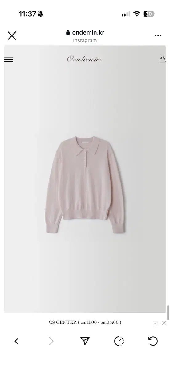 ondemin warm collar knit カラ ニット