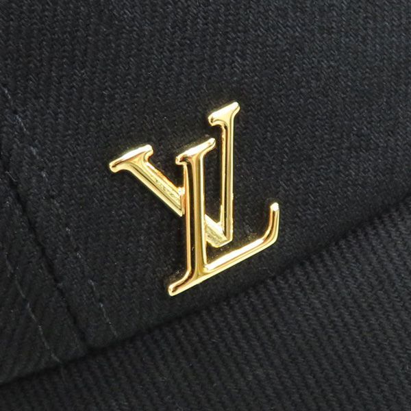 【美品】 ルイヴィトン M7050M キャップ ゴールド ロゴ プレート 美品 ルイヴィトン 2023SS M7050M キャップ・LV アイコニック LV